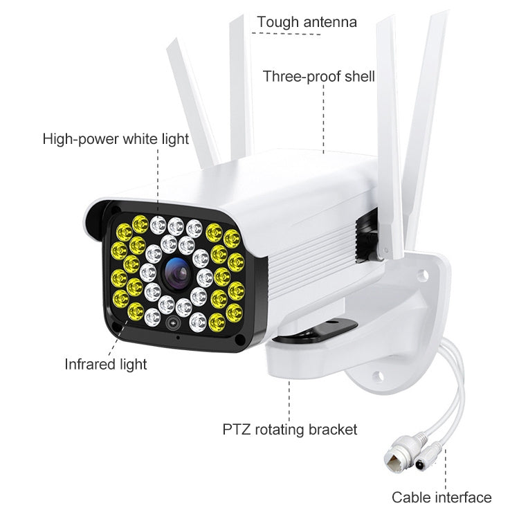 Telecamera IP HD esterna con rotazione PTZ e rilevamento umano