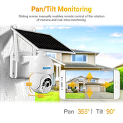 Telecamera IP ESCAM QF450 HD 1080P 4G AU ad alimentazione solare senza memoria, supporto audio bidirezionale e rilevamento del movimento PIR, visione notturna e scheda TF, without Memory