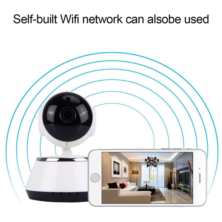 V380 HD 1280 x 720P 1.0MP Telecamera IP ruotabile a 360 gradi Telecamera di sicurezza intelligente WiFi wireless, supporto scheda TF, voce bidirezionale, V380