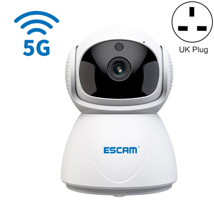 Telecamera IP WiFi dual-band ESCAM PT201 HD 1080P, supporto visione notturna/rilevamento movimento/tracciamento automatico/scheda TF/audio bidirezionale, presa EU, PT201