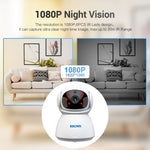 Telecamera IP WiFi ESCAM PT201 HD 1080P con visione notturna