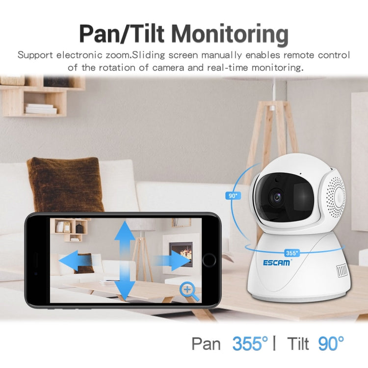 Telecamera IP WiFi ESCAM PT201 HD 1080P con visione notturna