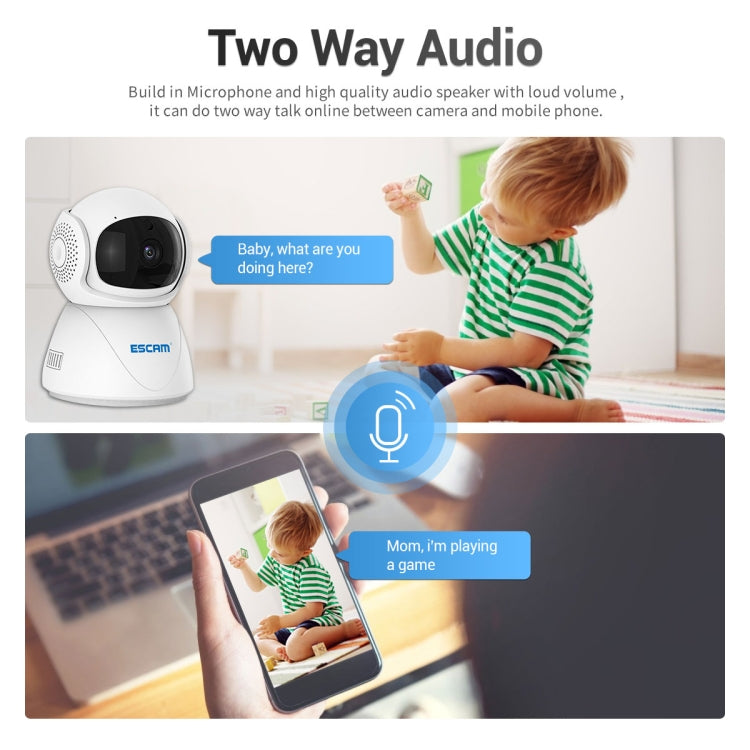 Telecamera IP WiFi ESCAM PT201 HD 1080P con visione notturna