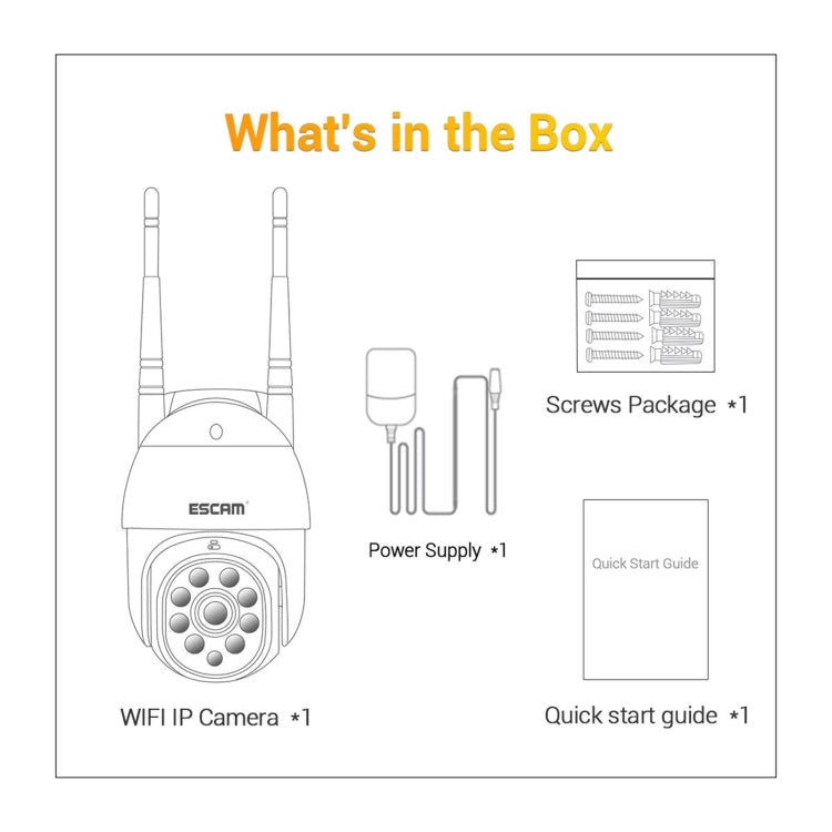 Telecamera IP WiFi ESCAM PT207 HD 1080P, supporto audio bidirezionale/rilevamento movimento/visione notturna/scheda TF, PT207