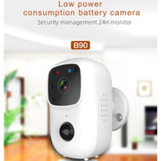 Telecamera di sorveglianza con batteria a basso consumo B90, supporto interfono bidirezionale, scheda TF, induzione PIR del corpo umano