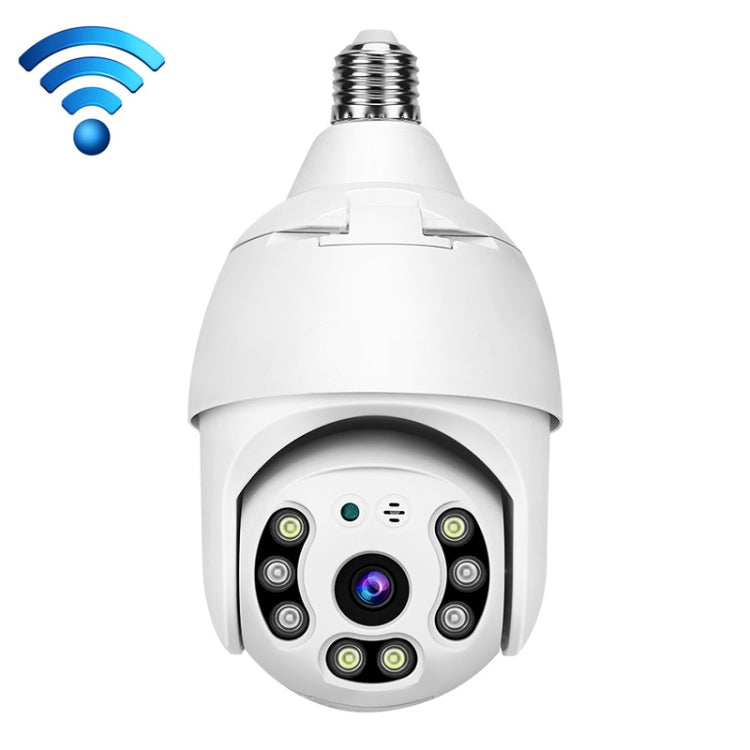 DP18 3.0MP Smart WiFi 1080P HD Telecamera per lampadina di rete esterna, supporto per visione notturna a infrarossi, rilevamento del movimento e scheda TF, DP18