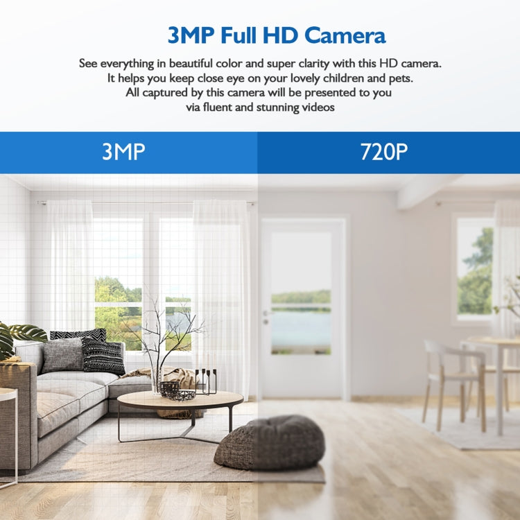 DP18 3.0MP Smart WiFi 1080P HD Telecamera per lampadina di rete esterna, supporto per visione notturna a infrarossi, rilevamento del movimento e scheda TF, DP18