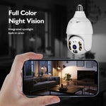 DP18 3.0MP Smart WiFi 1080P HD Telecamera per lampadina di rete esterna, supporto per visione notturna a infrarossi, rilevamento del movimento e scheda TF, DP18
