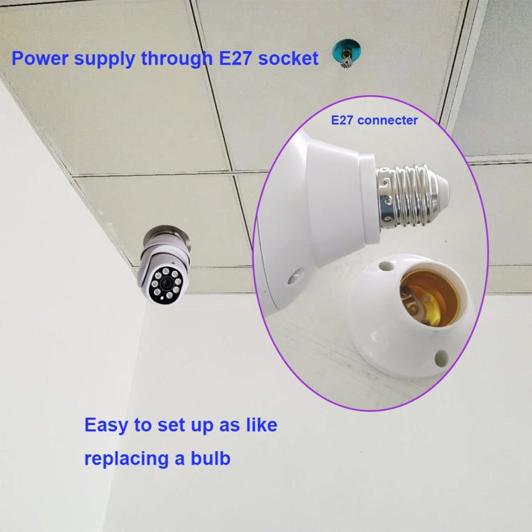 Telecamera WiFi HD per lampadina esterni con visione notturna
