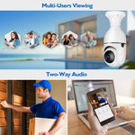 Telecamera di rete WiFi 1080P HD per esterni con lampadina