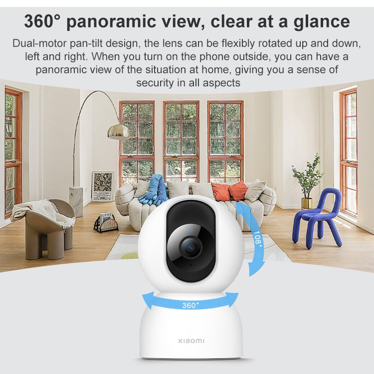 Originale Xiaomi Smart Camera 2 PTZ, Panorama a 360 gradi 1440P 2.5K Dual Band WiFi Supporto Micro SD Card, Spina USA, Smart Camera 2 PTZ