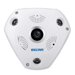 Telecamera IP WiFi ESCAM Shark QP180 960P 360° Fisheye