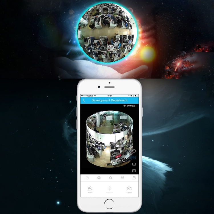 Telecamera IP WiFi ESCAM Shark QP180 960P 360° Fisheye