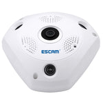 Telecamera IP WiFi ESCAM Shark QP180 960P 360° Fisheye