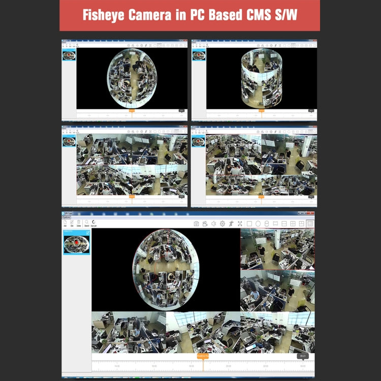 Telecamera IP WiFi ESCAM Shark QP180 960P 360° Fisheye