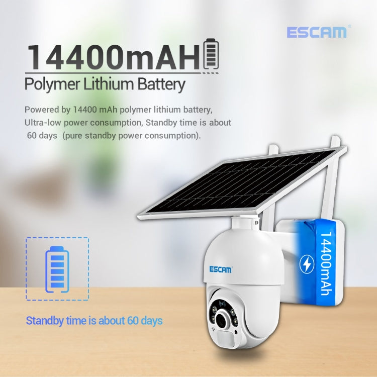 Telecamera IP ESCAM QF250 HD 1080P WiFi con pannello solare