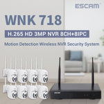 Sistema di sicurezza wireless ESCAM WNK718 8 canali HD 3MP