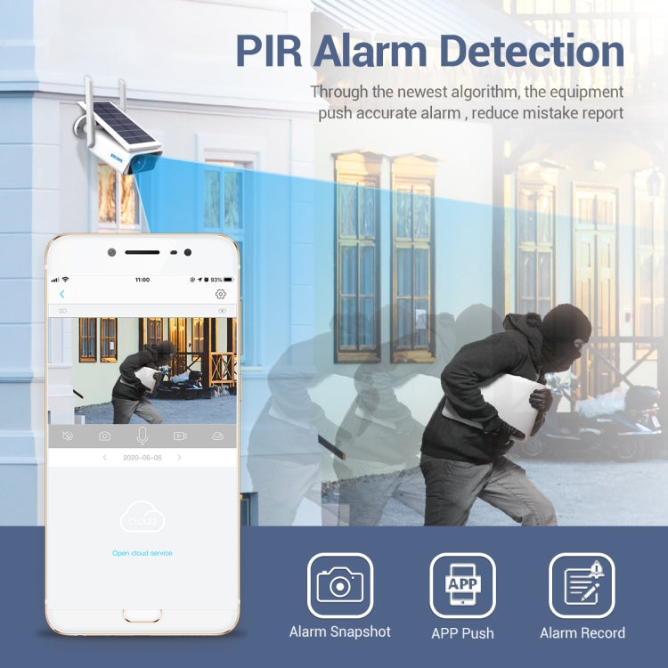 Telecamera IP WiFi solare ESCAM QF180 3MP H.265