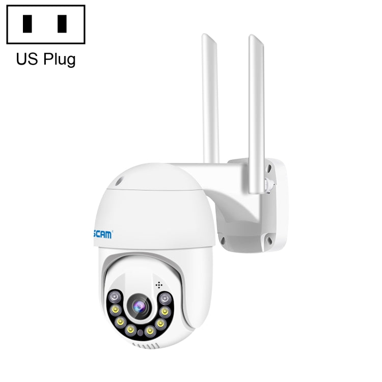 ESCAM QF800 H.265X 8MP AI Rilevamento umanoide Monitoraggio automatico Telecamera IP WiFi impermeabile, presa americana, US Plug