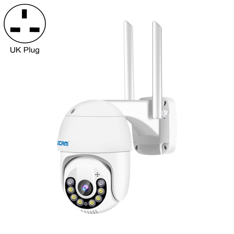 ESCAM QF800 H.265X 8MP AI Rilevamento umanoide Monitoraggio automatico Telecamera IP WiFi impermeabile, presa UK, UK Plug