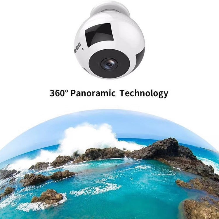 Anpwoo MN003 Telecamera IP WiFi HD panoramica a 360 gradi 960P, supporto rilevamento movimento e visione notturna a infrarossi e scheda TF (massimo 64 GB), MN003