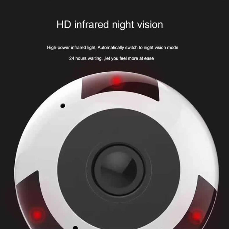 Telecamera IP WiFi panoramica 360° HD 960P con visione notturna