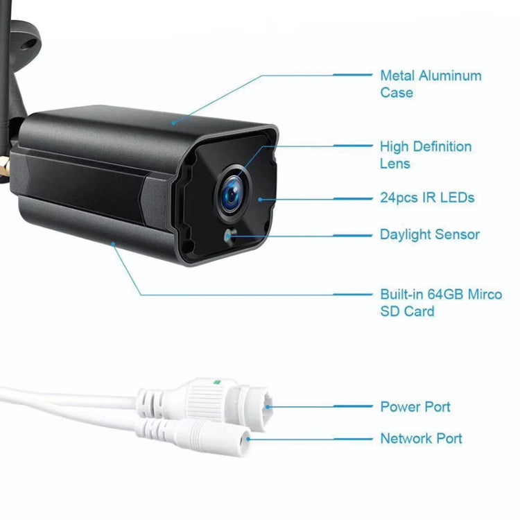 Telecamera IP WiFi Paladin 720P HD con visione notturna