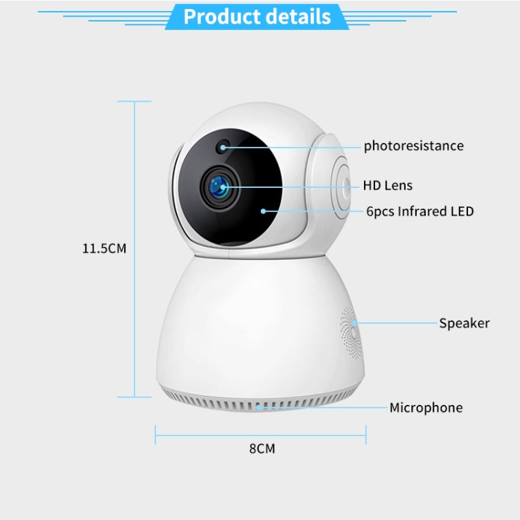 Telecamera IP WiFi YT24 1.0 MP con Pan-Tilt e visione notturna