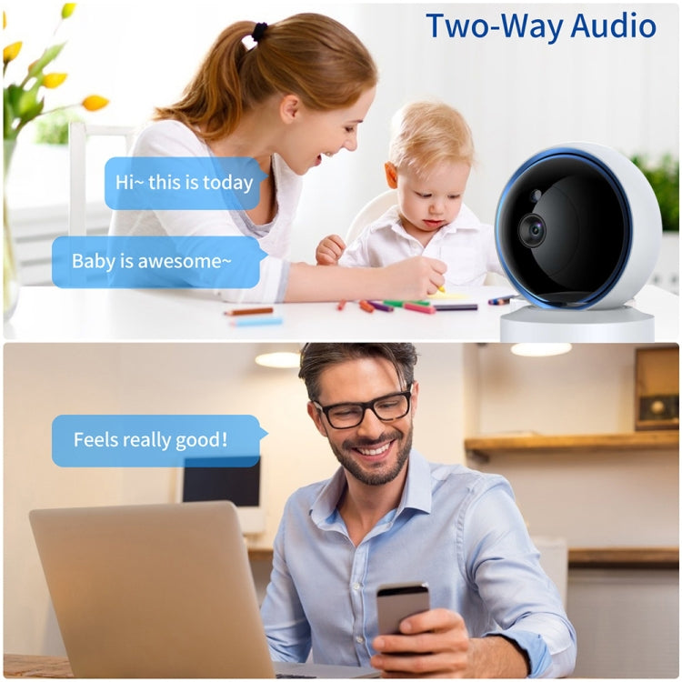 YT50-2 3.0MP Telecamera IP con rotazione a 360 gradi Telecamera di sicurezza intelligente WiFi, supporto scheda TF / Audio bidirezionale / Rilevamento movimento / Visione notturna, YT50-2