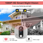 W1 4,3 pollici 1080P WiFi Smart Visual Campanello elettronico Supporto rilevamento movimento PIR, W1