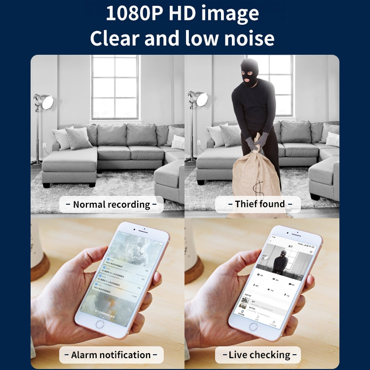 CAMSOY X1 Telecamera WiFi Full HD 1080P Pan-Tilt