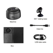 Registratore grandangolare per telecamera di rete wireless WiFi A9 1080P, A9 1080P (Black), A9 1080P (White)