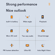 Registratore grandangolare CAMSOY S50 1440P WiFi Wireless Network Action Camera con supporto, S50