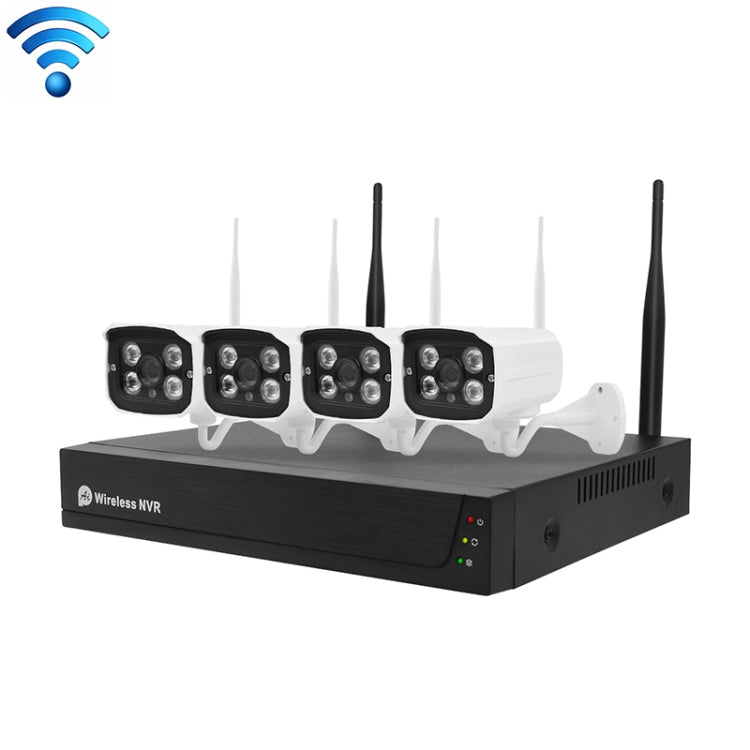 Kit NVR telecamera wireless 4 vie H105 720P senza cablaggio, 720P 4-ways