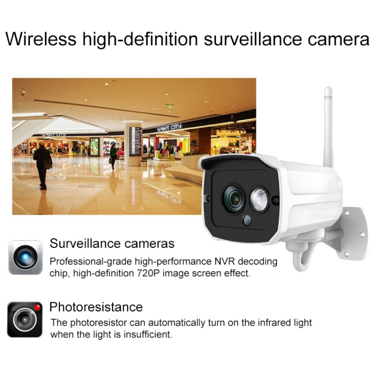 Kit NVR telecamera wireless 4 vie H105 720P senza cablaggio, 720P 4-ways