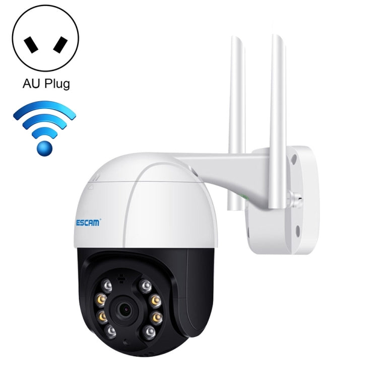 ESCAM QF218 1080P Pan/Tilt AI Rilevamento umanoide IP66 Telecamera IP WiFi impermeabile, Supporto ONVIF/Visione notturna/Scheda TF/Audio bidirezionale, Spina USA, NC1228AU, NC1228EU, NC1228UK, NC1228US