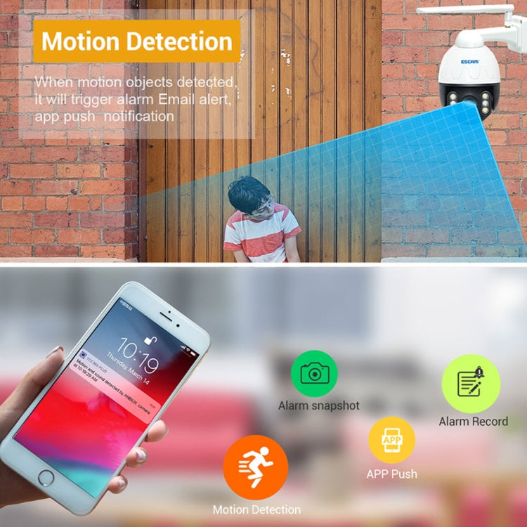 Telecamera IP impermeabile ESCAM Q5068 5MP WiFi PTZ