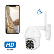 Telecamera IP WiFi QX18 1080P HD, supporto per visione notturna e rilevamento del movimento, audio bidirezionale e scheda TF, presa AU, QX18