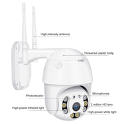 Telecamera IP WiFi QX21 1080P HD, supporto per visione notturna e rilevamento del movimento, audio bidirezionale e scheda TF, presa AU, QX21