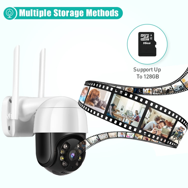 Telecamera IP WiFi QX29 HD da 3,0 MP, supporto per visione notturna e rilevamento del movimento, audio bidirezionale e scheda TF, presa AU, QX29