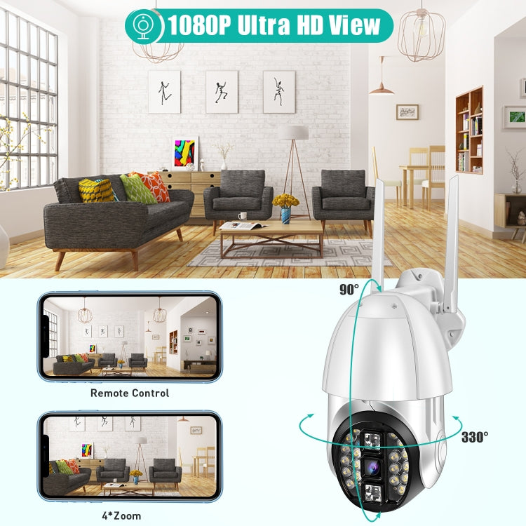 Telecamera Wi-Fi QX33 1080P PTZ panoramica 360°