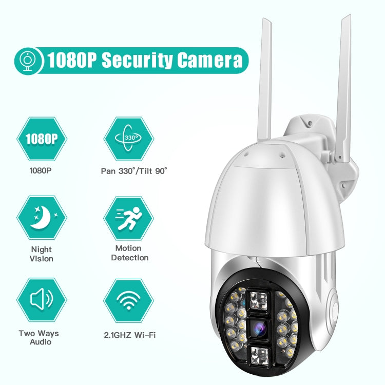 Telecamera Wi-Fi QX33 1080P PTZ panoramica 360°