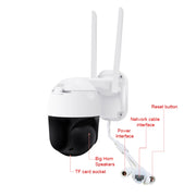 QX36 1080P 3.0MP Obiettivo 3.6mm IP65 Impermeabile PTZ Telecamera WIFI rotante a 360 gradi