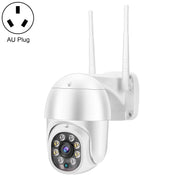 QX43-2 Telecamera WIFI rotante PTZ impermeabile con obiettivo 1080P 2.0MP IP66, supporto per visione notturna a infrarossi, citofono vocale bidirezionale e rilevamento del movimento e scheda TF da 128 GB, presa AU, QX43-2