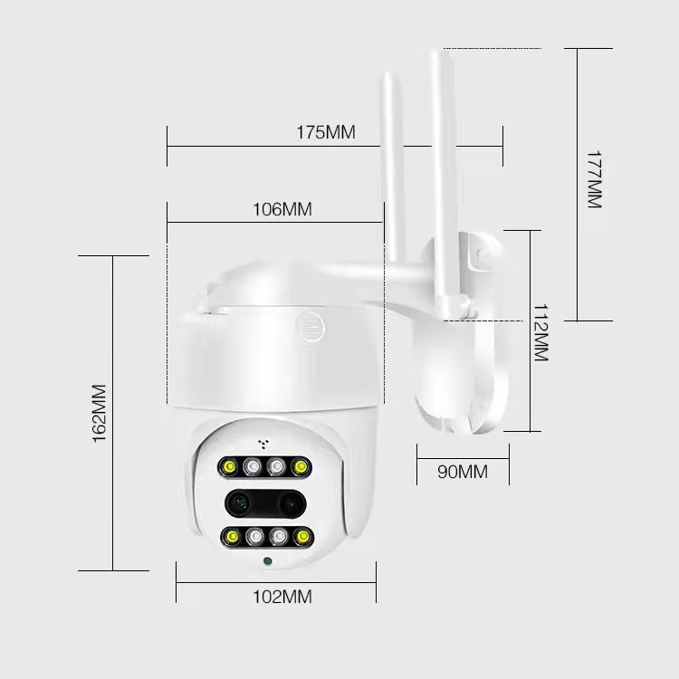 Telecamera IP wireless QX48 Pixel 1080P HD, supporto rilevamento movimento, visione notturna a infrarossi e scheda TF, QX48