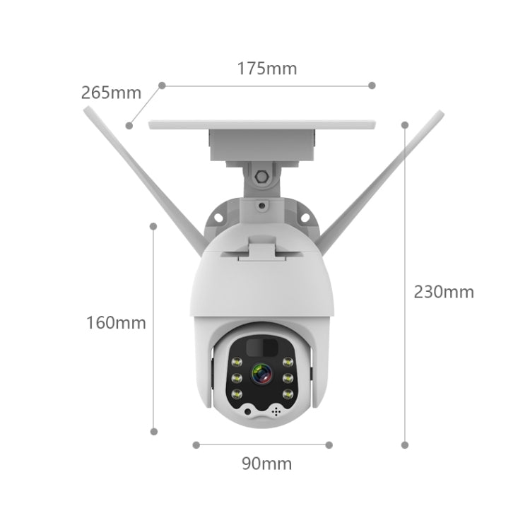Telecamera IP wireless solare T21 1080P HD, supporta rilevamento del movimento, visione notturna a infrarossi e scheda TF, T21