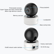 YT46 Telecamera per interni wireless HD con testa vibrante, supporto per rilevamento del movimento, visione notturna a infrarossi e scheda micro SD, spina AU, YT46
