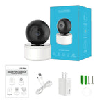 YT46 Telecamera per interni wireless HD con testa vibrante, supporto per rilevamento del movimento, visione notturna a infrarossi e scheda micro SD, spina AU, YT46