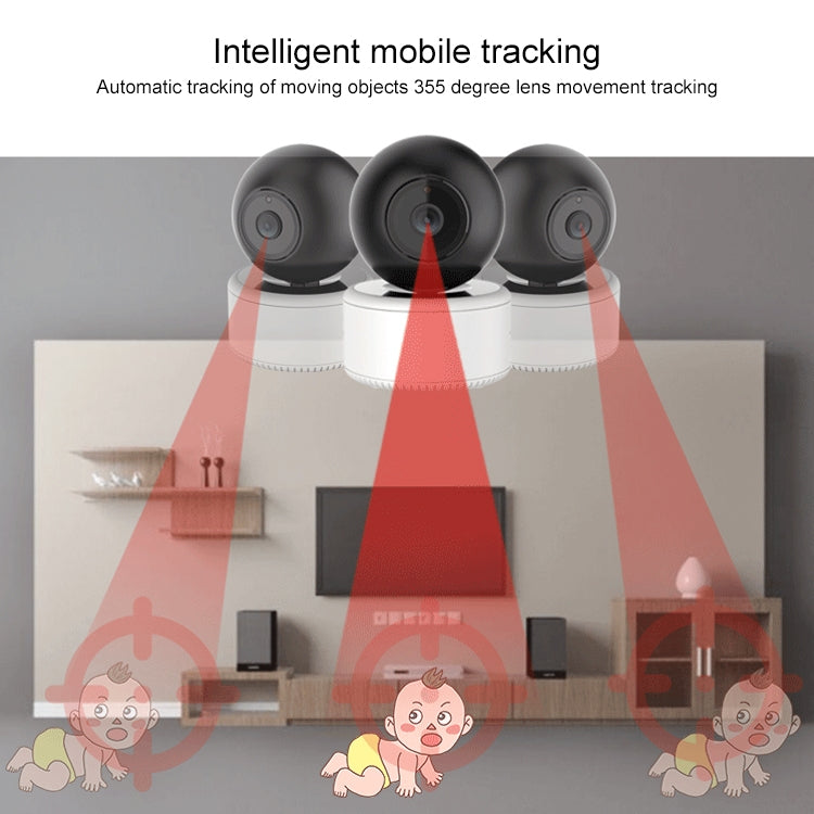 YT46 Telecamera per interni wireless HD con testa vibrante, supporto per rilevamento del movimento, visione notturna a infrarossi e scheda micro SD, spina AU, YT46
