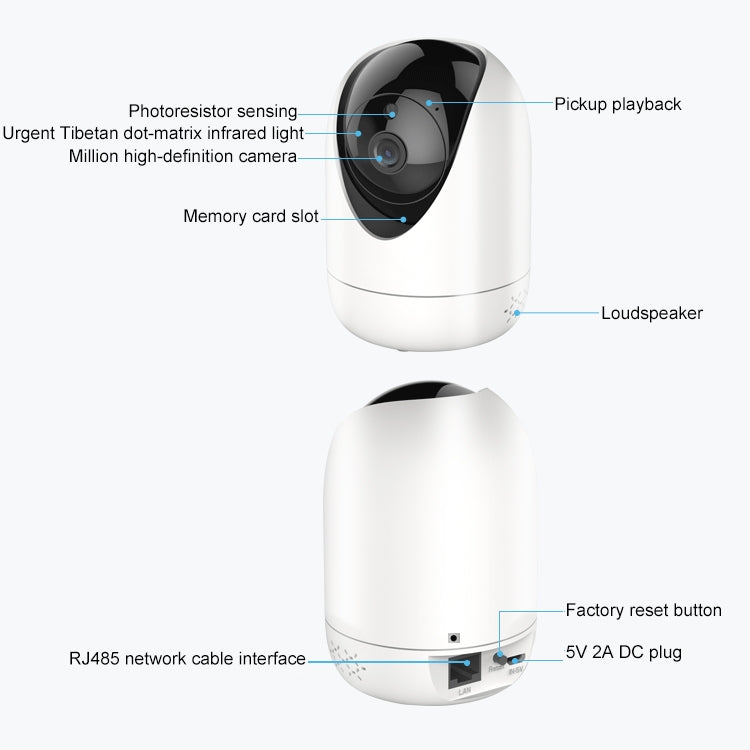 Telecamera wireless interna con testa vibrante HD